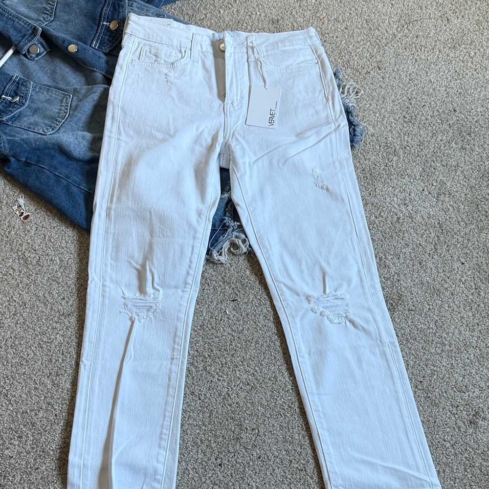 White Distressed Women's Jeans